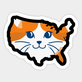 USA Cat Country Sticker